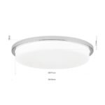Plafoniera LED LEROX, otel finisaj crom, Ø 40cm LED36W/2600lm/3000K IP20 ORION - imagine 5