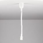 Lampă suspendată pliabila cu arc, E27 60W 43-180 cm, alb fara abajur ORION - imagine 2