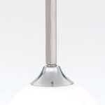 Pendul SNOWWHITE, 1 lampa G9, otel finisaj crom satinat, abajur sticla opal, diametrul 12cm ORION - imagine 4