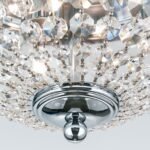 Plafoniera din cristal PLAFOND, 35cm 3xE27/40W cristal Asfour, cadru otel finisaj crom IP20 ORION - imagine 4