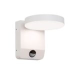 Aplica LED de exterior HENDRYK pivotanta cu senzor, LED21W/1800lm/2700K aluminiu finisaj alb, inaltime 16cm IP54 ORION - imagine 2