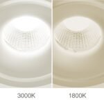 Plafoniera spot SPECTER, LED 2X11W/700lm/DTW 1700-3000K aluminiu finisaj alb-auriu, 19.4x8.4cm IP20 ORION - imagine 5