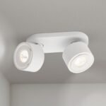 Plafoniera spot SPECTER, LED 2X11W/700lm/DTW 1700-3000K aluminiu finisaj alb-auriu, 19.4x8.4cm IP20 ORION - imagine 3