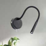 Aplica LED FLEXI cu Brat Flexibil  49cm, LED 3W/150lm/3000K otel finisaj negru IP20 ORION