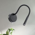 Aplica LED FLEXI cu Brat Flexibil  49cm, LED 3W/150lm/3000K otel finisaj negru IP20 ORION - imagine 2