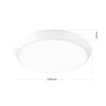 Plafoniera LED MAGGY, Ø 25cm, inele colorate interschimbabile alb/negru/crom LED18W/1880lm/CCT 3000/4000/6500 policarbon IP65 ORION - imagine 6