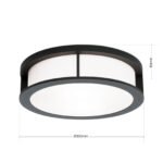 Plafoniera de exterior HENRY, E27 2x35W aluminiu finisaj antracit, diametrul cm IP44 ORION - imagine 6
