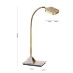 Lampă de masa LED STENO, 48cm, LED 5W/380lm/3000K otel finisaj alama antica IP20 ORION - imagine 5