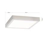 Plafoniera LED LERO, titan, patrat, 18cm LED15W/1300lm/3000K aluminiu IP 20 ORION - imagine 5