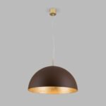 Pendul ELIANO, 135cm 1xE27/40W, cadru otel finisaj maro-auriu IP20 ORION - imagine 2