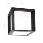 Aplica de exterior HENRY, E27 1x35W aluminiu finisaj antracit, diametrul 16cm IP44 ORION - imagine 6