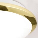 Plafoniera RIMA, cu abajur din sticlă opal mat, E27 1x40W otel finisaj alama periata, 28cm IP20 ORION - imagine 3