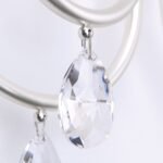 Aplica GIADA, 40cm 2xE14/40W cristale SPECTRA Swarovski, cadru otel finisaj argintiu mat IP20 ORION - imagine 3