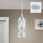 Suspensie din cristal RITA, 9cm 1xG9/40W cristal Asfour, cadru otel finisaj crom IP20 ORION - imagine 2
