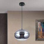 Pendul RICHARD, 127cm 1xE27/40W, cadru otel finisaj negru IP20 ORION - imagine 2