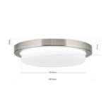 Plafoniera LED LEROX, otel finisaj crom satinat, Ø 20cm LED21W/1300lm/3000K IP20 ORION - imagine 5
