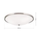 Plafoniera AIDA, cu abajur din sticlă opal mat, E27 3x40W otel finisaj crom satinat, 40cm IP20 ORION - imagine 5