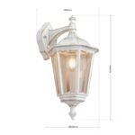 Aplica pentru exterior PUCHBERG in jos,  E27 1x60W aluminiu finisaj alb/auriu, geam fumuriu inaltime 45cm IP44 ORION - imagine 5