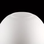 Abajur sferic din sticlă groasa, Ø 200mm, finisaj opal mat satinat, dimensiune gaura 80mm ORION - imagine 2
