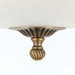 Plafoniera ROCCA, cu abajur din sticla opal mat, E27 4x60W otel finisaj bronz, 43cm IP20 ORION - imagine 5