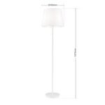 Lampadar LUDWIG, cu abajur de in, E27 1x40W otel finisaj crom alb, 157cm IP20 ORION - imagine 5