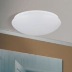 Plafoniera LED NEDO, cu abajur din sticlă acrilica opal mat, LED 16W/975lm/3000K otel finisaj alb, 30cm IP20 ORION - imagine 4