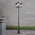 Lampadar pentru exterior KENZO,  E27 3x60W aluminiu finisaj cupru/negru inaltime 260cm IP44 ORION - imagine 2