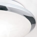 Plafoniera RIMA, cu abajur din sticlă opal mat, E27 1x40W otel finisaj crom 28cm IP20 ORION - imagine 3