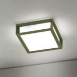 Plafoniera de exterior HENRY, E27 2x35W aluminiu finisaj verde, diametrul 26cm IP44 ORION - imagine 3