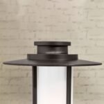 Lampadar de exterior TEIKO, E27 1x35W aluminiu finisaj maro, inaltime 80cm IP44 ORION - imagine 4