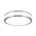 Plafoniera LED NEDO, cu abajur din sticlă acrilica opal mat cu décor din aluminiu, LED 16W/770lm/3000K otel finisaj alb, 30cm IP20 ORION - imagine 2