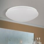 Plafoniera LED NEDO, cu abajur din sticlă acrilica opal mat, LED 18W/1225lm/3000K otel finisaj alb, 35cm IP20 ORION - imagine 4