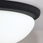 Plafoniera CLASSICO, cu abajur din sticlă opal mat, E27 2x40W otel finisaj negru, 38cm IP20 ORION - imagine 5