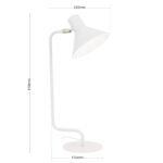 Veioza vintage VIKTORIA, E14 1x40W otel finisaj alb, 51cm IP20 ORION - imagine 6