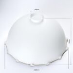 Abajur floral din sticlă groasa LANDHAUS 431, Ø 385mm, finisaj opal mat cu ramă aurie ORION - imagine 2