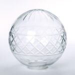 Abajur sferic din sticlă decorativa, Ø 165mm, finisaj clar decupat ORION