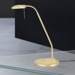 Lampă de masa LED COBRA, 40cm, LED 6W/600lm/2200-6000K otel finisaj alama mata IP20 ORION