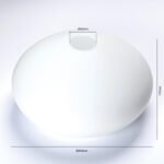 Abajur rotund din sticlă groasa EMPIRE 387, Ø 320mm, finisaj opal mat fara inel ORION - imagine 2