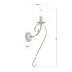 Aplica TORCIA, E14 1x40W otel finisaj fildes-auriu, 45x8cm IP20 ORION - imagine 5