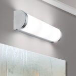 Aplica oglinda baie TEA, cu abajur din sticlă opal mat, G9 3x40W otel finisaj crom satinat, 41cm IP44 ORION - imagine 3