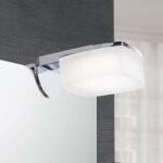 Aplica patrata fixare oglinda MIRROR, 7cm, LED 5W/440lm/3000K aluminiu finisaj crom IP44 ORION - imagine 3