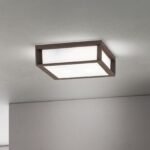 Plafoniera de exterior HENRY, E27 2x35W aluminiu finisaj corten, diametrul 26cm IP44 ORION