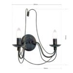 Aplica VELA, E14 2x40W otel finisaj antic, 40x40cm IP20 ORION - imagine 5