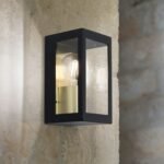 Aplica de exterior LUMINA, E27 1x35W otel inoxidabil finisaj negru mat, inaltime 19.5cm IP44 ORION