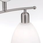 Suspensie SUSAN reglabila, cu abajur din sticlă opal mat, E14 4x40W otel finisaj crom satinat, 130cm IP20 ORION - imagine 5