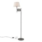 Lampadar FACTORY cu abajur textil, E27 1x40W OTEL finisaj  antic, 173cm IP20 ORION - imagine 2