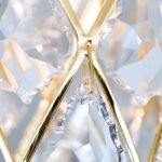 Plafoniera din cristal RITA, 9cm 1xG9/40W cristal Asfour, cadru otel finisaj auriu IP20 ORION - imagine 3