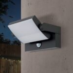 Aplica LED de exterior GINGER pivotanta cu senzor, LED21W/1700lm/3000K aluminiu finisaj antracit, inaltime 10cm IP54 ORION - imagine 4