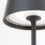 Lampă de masă cu baterie CHANDELLE, 38.6cm LED 2W/150lm/3000K Comutator/buton tactil aluminiu finisaj antracit IP54 ORION - imagine 4