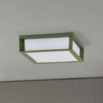 Plafoniera de exterior HENRY, E27 2x35W aluminiu finisaj verde, diametrul 26cm IP44 ORION - imagine 4
